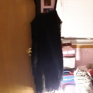 A black sequins and stringy stress for women.